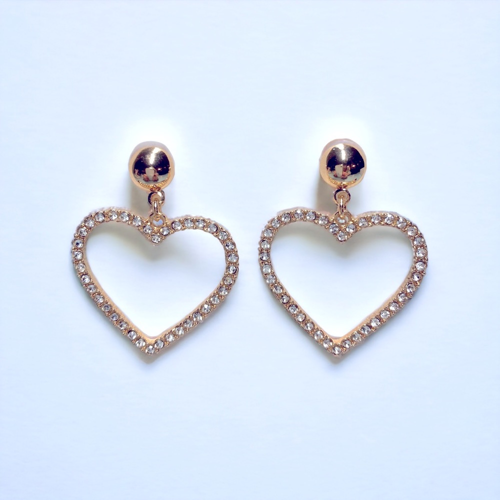 Crystal Heart Pendant & Earringd - Picture 3 of 5